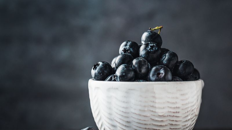blueberries, berries, bowl, fresh, ripe, 4k