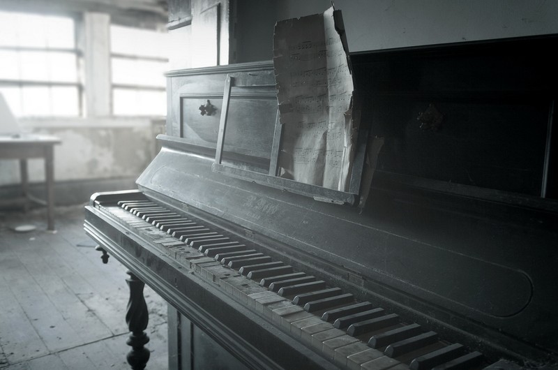 old, piano, music, musical instrument