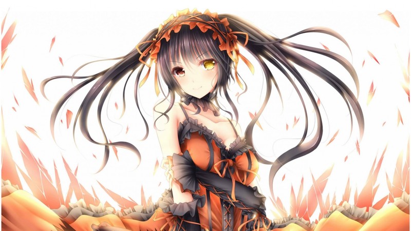 Tokisaki Kurumi, Date A Live, anime girls, dark hair, long hair, anime