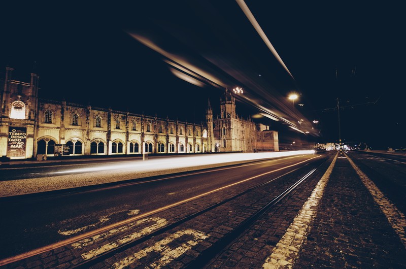night, road, loneliness, timelapse, empty