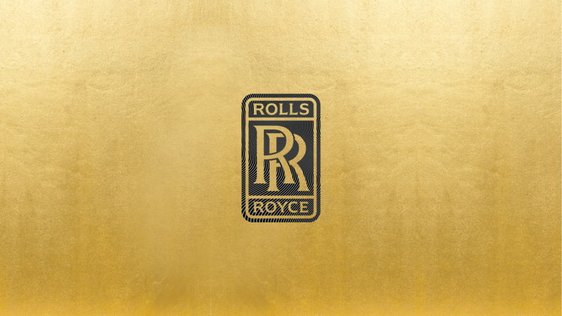 Rolls-Royce, logo, gold, yellow