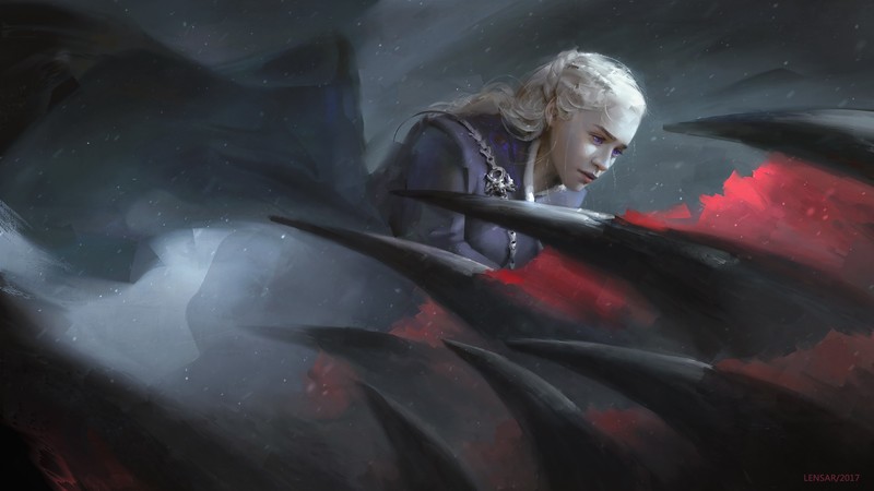 TV, tv series, drawing, dragon, Game of Thrones