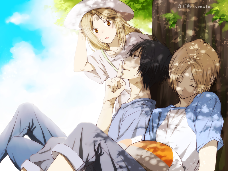 Natsume Yuujinchou, Takashi Natsume, anime girls, anime boys, anime, blonde
