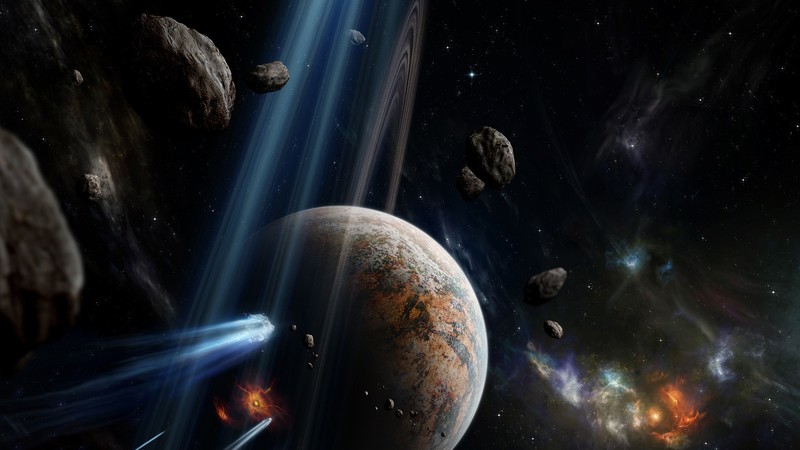 space, planet, digital art, 3D