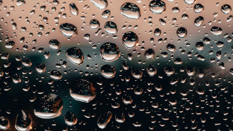 drops, glass, surface, wet, transparent, macro, 4k