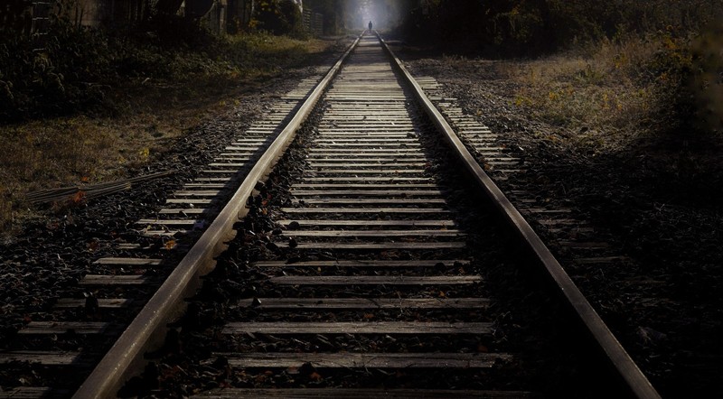 dark, railway, outdoors, metal