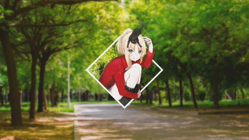 anime, anime girls, summer, picture-in-picture