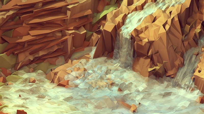 mountains, rocks, rock, digital art