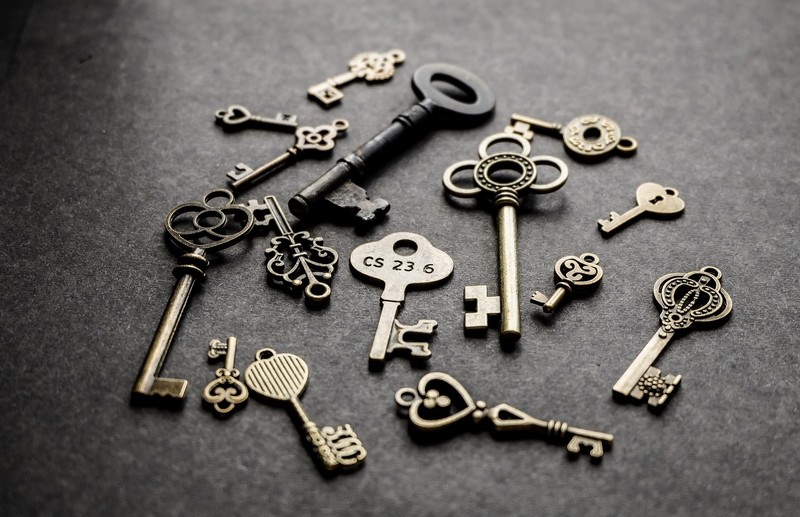 keys, metal, minimalism, numbers
