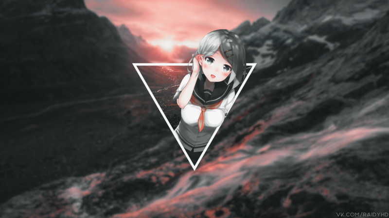 anime, anime girls, picture-in-picture