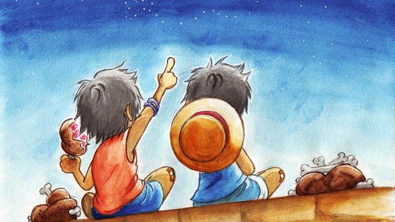 Monkey D. Luffy, One Piece, drawing