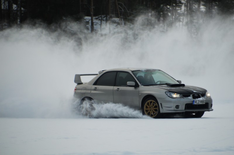 Subaru, snow, ice, lake, Finland, Japanese cars, car, sports car