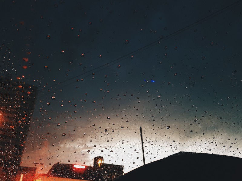 sky, water drops, dark, urban