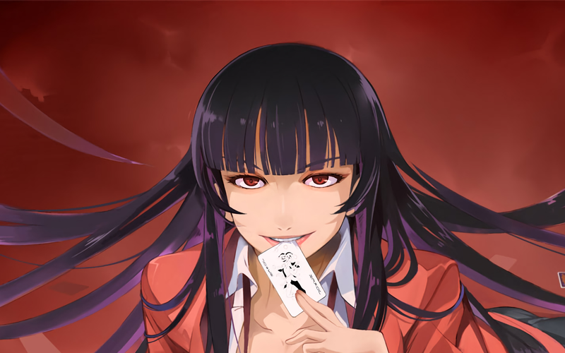 Kakegurui, anime, anime girls, Jabami Yumeko