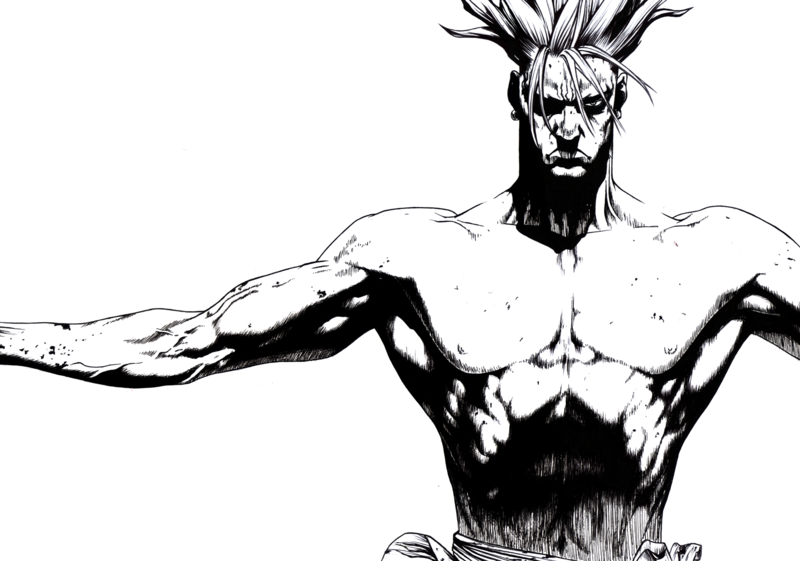 Sun Ken Rock, manga, monochrome, anime boys, anime