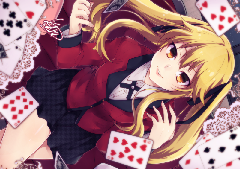 Kakegurui, anime, anime girls, Saotome Meari