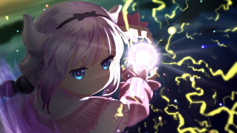 anime, anime girls, loli, Kanna Kamui (Kobayashi-san Chi no Maid Dragon), Kobayashi-san Chi no Maid Dragon, Kamehameha