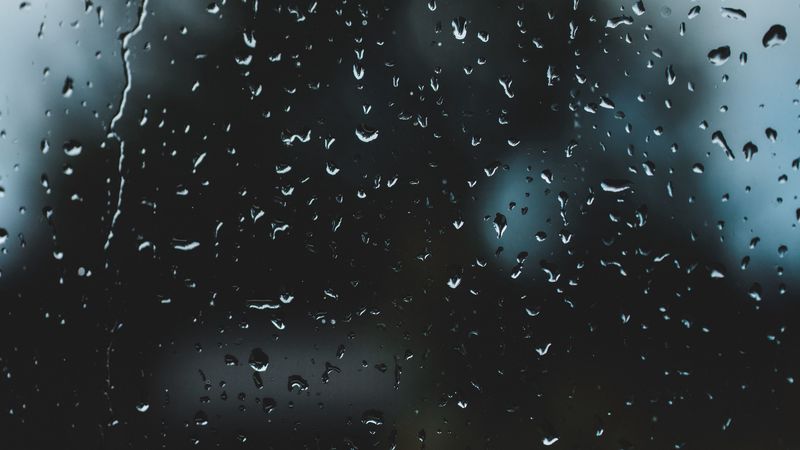 drops, rain, glass, macro, 4k