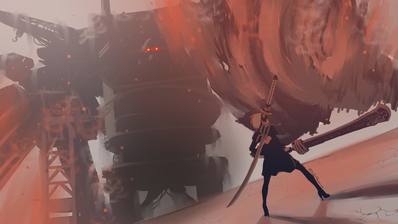 NieR, Nier: Automata, 2B (Nier: Automata), katana