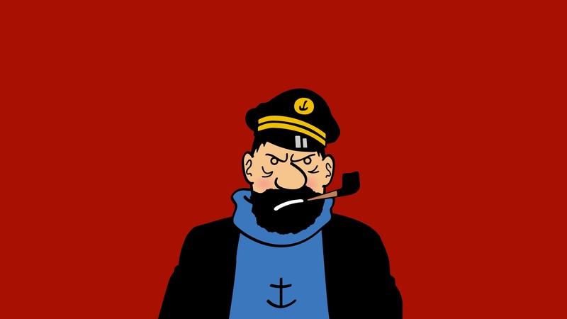 Tintin, drawing, comics, red, Herge, sailors