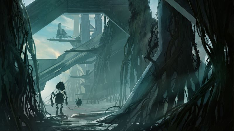 robot, future, sci-fi, art, 4k