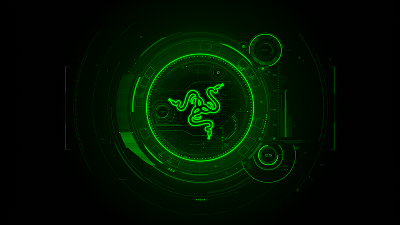 Razer, green, Gaming Series, snake, logo