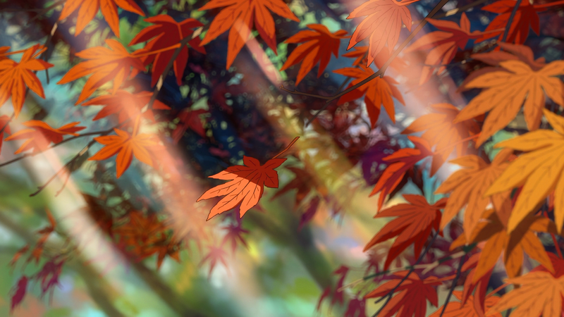 Makoto Shinkai, Kimi no Na Wa, anime, leaves