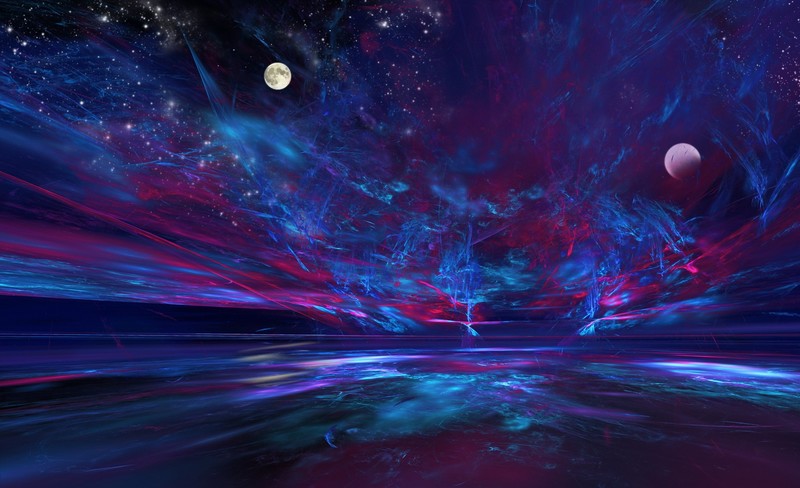 landscape, abstract, surreal, space, digital art