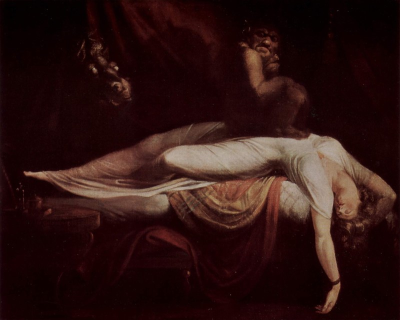 Henry Fuseli, classic art, painting, dark, women