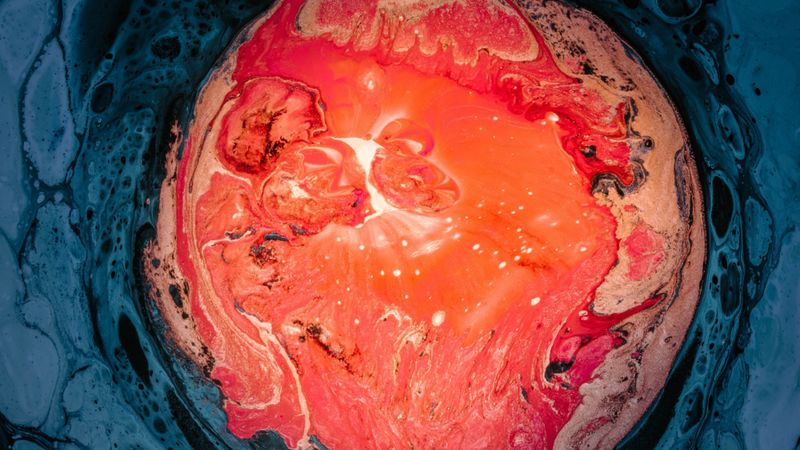 paint, colorful, mixing, stains, bubbles, liquid, 4k