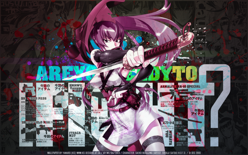 Highschool of the Dead, Busujima Saeko, katana