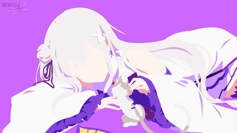 Re:Zero Kara Hajimeru Isekai Seikatsu, anime, Emilia (Re: Zero), anime girls