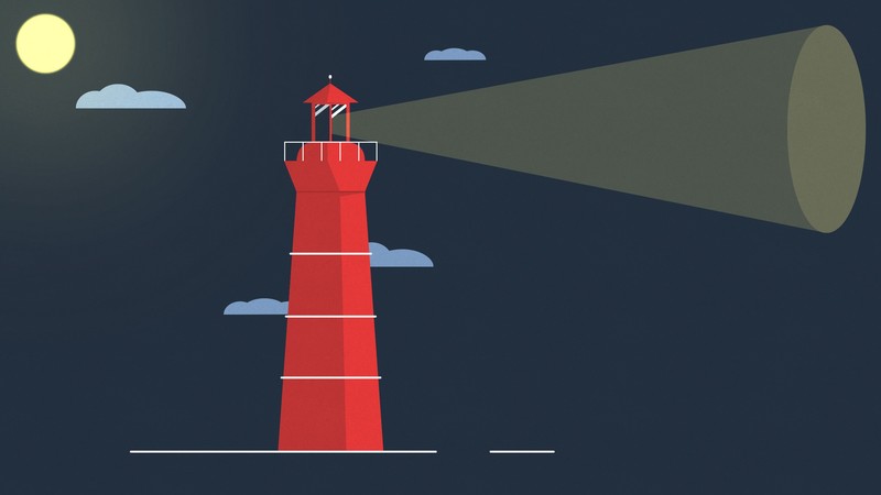 Flatdesign, artwork, lighthouse