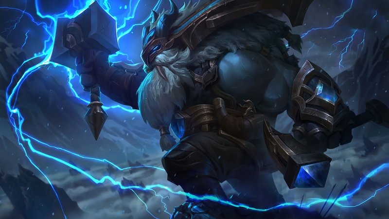 Ornn (League Of Legends), League of Legends, cyan, blue