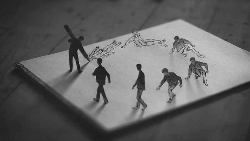 monochrome, drawing, 500px, circle