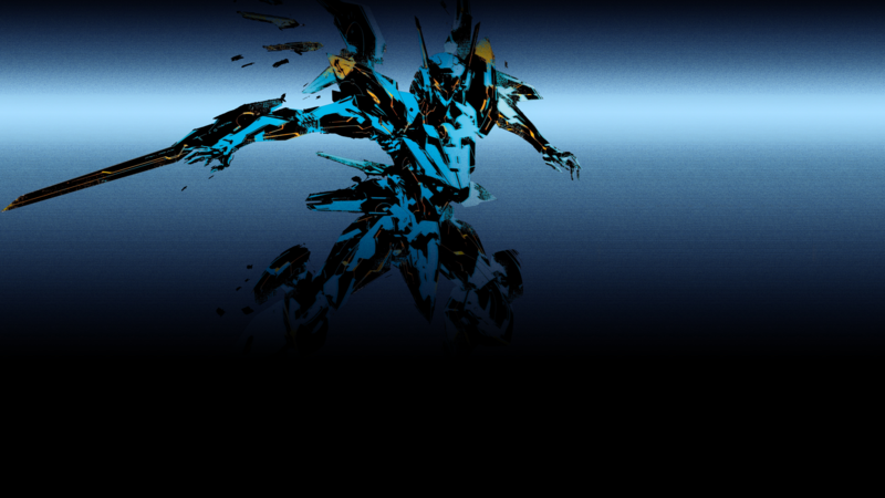 mech, digital art, anime, blue