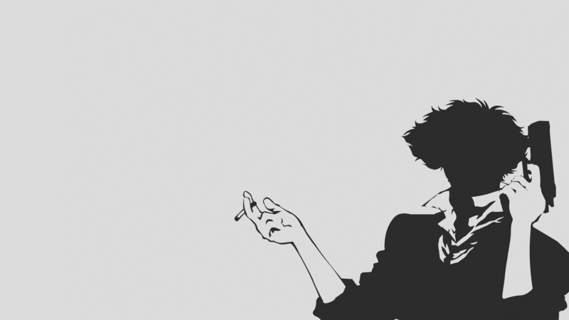 Cowboy Bebop, anime, simple background, Spike Spiegel, minimalism