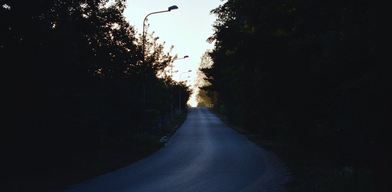 road, hills, forest, rock, photography