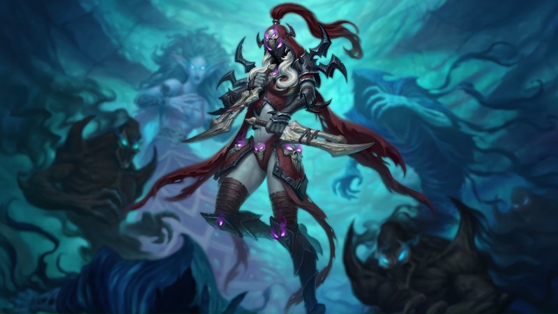 Hearthstone, artwork, cyan, blue