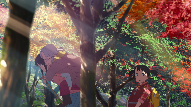Kimi no Na Wa, Your Name, anime, old people, trees, anime girls