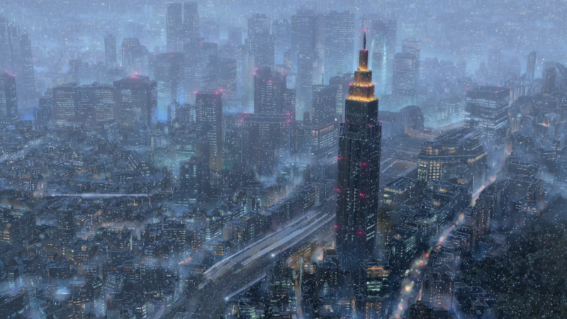 Kimi no Na Wa, Your Name, landscape, cityscape, building, snow