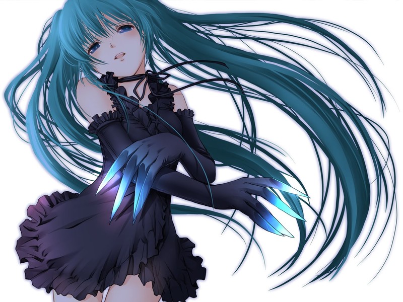 Vocaloid, twintails, aqua eyes, aqua hair
