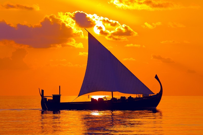 sea, sky, sunlight, boat, vehicle
