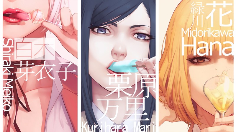 anime girls, Shiraki Meiko, Midorikawa Hana, Kurihara Mari, Prison School