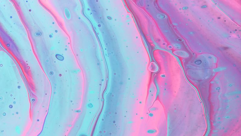 paint, stains, pink, blue, 4k