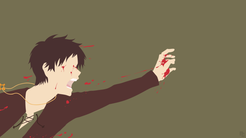 anime, Shingeki no Kyojin, Eren Jeager, minimalism