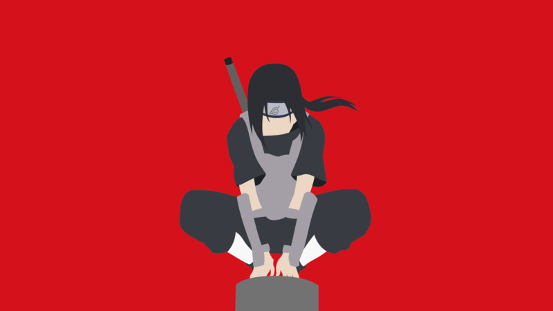 anime, Naruto Shippuuden, minimalism, Uchiha Itachi