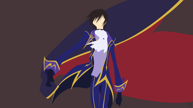 anime, Code Geass, minimalism, Lamperouge Lelouch