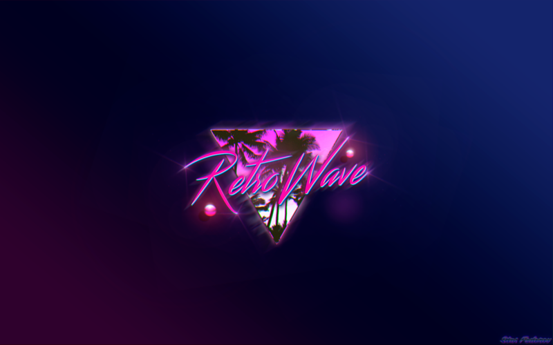 New Retro Wave, synthwave, neon, 1980s, typography, Photoshop, minimalism