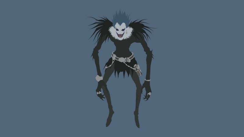 anime, Death Note, shinigami, Ryuk, minimalism